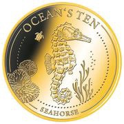 2 Dollars 50 Cents - Elizabeth II Seahorse, Niue, 2019 reverse image