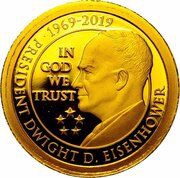 2 Dollars 50 Cents - Elizabeth II Dwight D. Eisenhower, Niue, 2019 reverse image