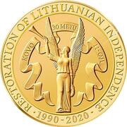 2 Dollars 50 Cents - Elizabeth II Restoration of Lithuanian Independence, Niue, 2020 reverse image