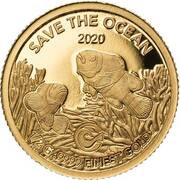 2 Dollars 50 Cents - Elizabeth II Save the Ocean, Niue, 2020 reverse image