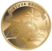2 Dollars 50 Cents - Elizabeth II Dear Lithuania, Niue, 2021 reverse image