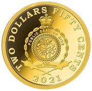 2 Dollars 50 Cents - Elizabeth II Petra obverse image