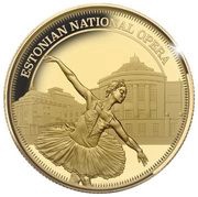 2 Dollars 50 Cents - Elizabeth II Estonian National Opera, Niue, 2022 reverse image