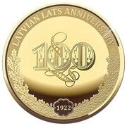 2 Dollars 50 Cents - Elizabeth II Latvian Lats, Niue, 2022 reverse image