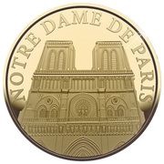 2 Dollars 50 Cents - Elizabeth II Notre Dame de Paris, Niue, 2022 reverse image