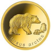 2 Dollars 50 Cents - Elizabeth II Brown bear, Niue, 2022 reverse image