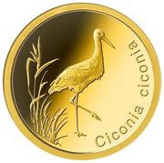 2 Dollars 50 Cents - Elizabeth II White stork, Niue, 2022 reverse image