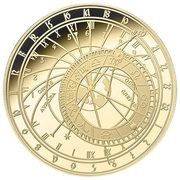 2 Dollars 50 Cents - Charles III Prague Astronomical Clock, Niue, 2023 reverse image