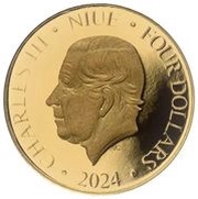 4 Dollars - Charles III Maple Leaf obverse image