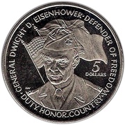 5 Dollars - Elizabeth II Dwight Eisenhower reverse image