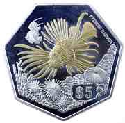 5 Dollars - Elizabeth II Pterois Radiata, Niue, 1999 reverse image