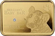 5 Dollars - Elizabeth II Baby Tiger, Niue, 2011 reverse image