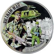 5 Dollars - Elizabeth II Vietnam War, Niue, 2012 reverse image