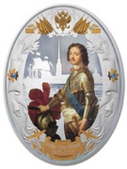 5 Dollars - Elizabeth II Peter the Great, Niue, 2014 reverse image