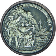 5 Dollars - Elizabeth II Christopher Columbus, Niue, 2015 reverse image