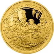 5 Dollars - Elizabeth II Shrovetide masquerade processions, Niue, 2015 reverse image