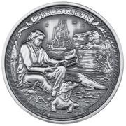 5 Dollars - Elizabeth II Charles Darwin, Niue, 2016 reverse image