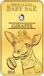 5 Dollars - Elizabeth II Giraffe, Niue, 2016 reverse image