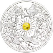 5 Dollars - Elizabeth II Four Seasons: Summer, Niue, 2017 reverse image