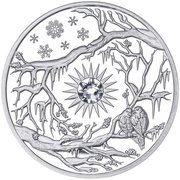 5 Dollars - Elizabeth II Four Seasons: Winter, Niue, 2017 reverse image
