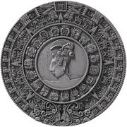 5 Dollars - Elizabeth II Mayan Calendar, Niue, 2018 reverse image