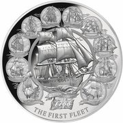5 Dollars - Elizabeth II First Fleet: 230th Anniversary, Niue, 2018 reverse image