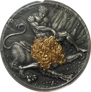 5 Dollars - Elizabeth II Hercules and the Nemean Lion, Niue, 2018 reverse image