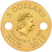 5 Dollars - Elizabeth II Pisces obverse image