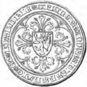 Large Ecu "Roosebeker "- Joanna and Philip the Bold, Belgium, 1384-1386 reverse image