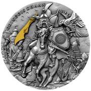 5 Dollars - Elizabeth II Chinggis Khaan, Niue, 2019 reverse image