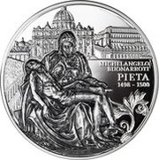 5 Dollars - Elizabeth II La Pietà, Niue, 2019 reverse image