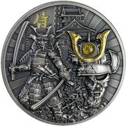 5 Dollars - Elizabeth II Samurai Warriors, Niue, 2019 reverse image
