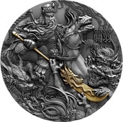 5 Dollars - Elizabeth II Guan Yu, Niue, 2019 reverse image
