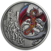 5 Dollars - Elizabeth II Red Dragon, Niue, 2019 reverse image