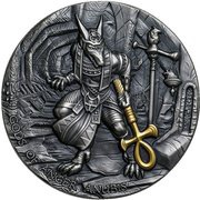 5 Dollars - Elizabeth II Anubis, Niue, 2019 reverse image