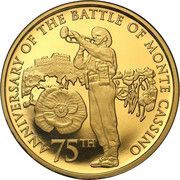 5 Dollars - Elizabeth II Battle of Monte Cassino, Niue, 2019 reverse image