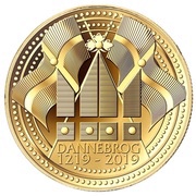 5 Dollars - Elizabeth II Dannebrog, Niue, 2019 reverse image