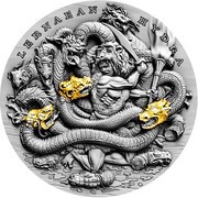 5 Dollars - Elizabeth II Lernaean Hydra, Niue, 2019 reverse image