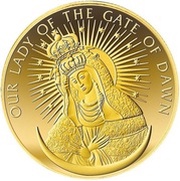 5 Dollars - Elizabeth II Our Lady of the Gate of Dawn, Niue, 2020 reverse image