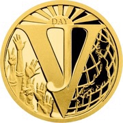 5 Dollars - Elizabeth II Victory Day: Japan, Niue, 2020 reverse image