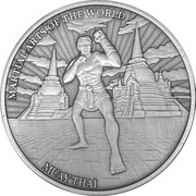 5 Dollars - Elizabeth II Muay Thai, Niue, 2020 reverse image