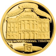 5 Dollars - Elizabeth II Slovak National Theatre, Niue, 2020 reverse image