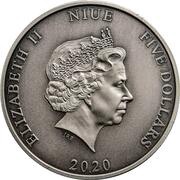 5 Dollars - Elizabeth II Arachnophobia obverse image