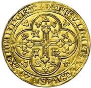 Gold Écu "Chaise d'Or" - John III, Belgium, 1343-1344 reverse image