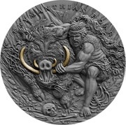 5 Dollars - Elizabeth II Erymanthian Boar, Niue, 2020 reverse image