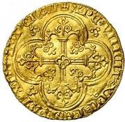 Franc a Cheval - Joanna and Wenceslaus, Belgium, 1361-1383 reverse image