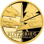 5 Dollars - Elizabeth II Battle of France, Niue, 2020 reverse image