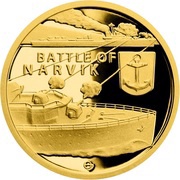 5 Dollars - Elizabeth II Battle of Narvik, Niue, 2020 reverse image