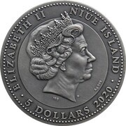 5 Dollars - Elizabeth II Holcan Mayan Warrior obverse image
