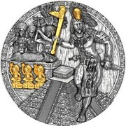 5 Dollars - Elizabeth II Holcan Mayan Warrior, Niue, 2020 reverse image